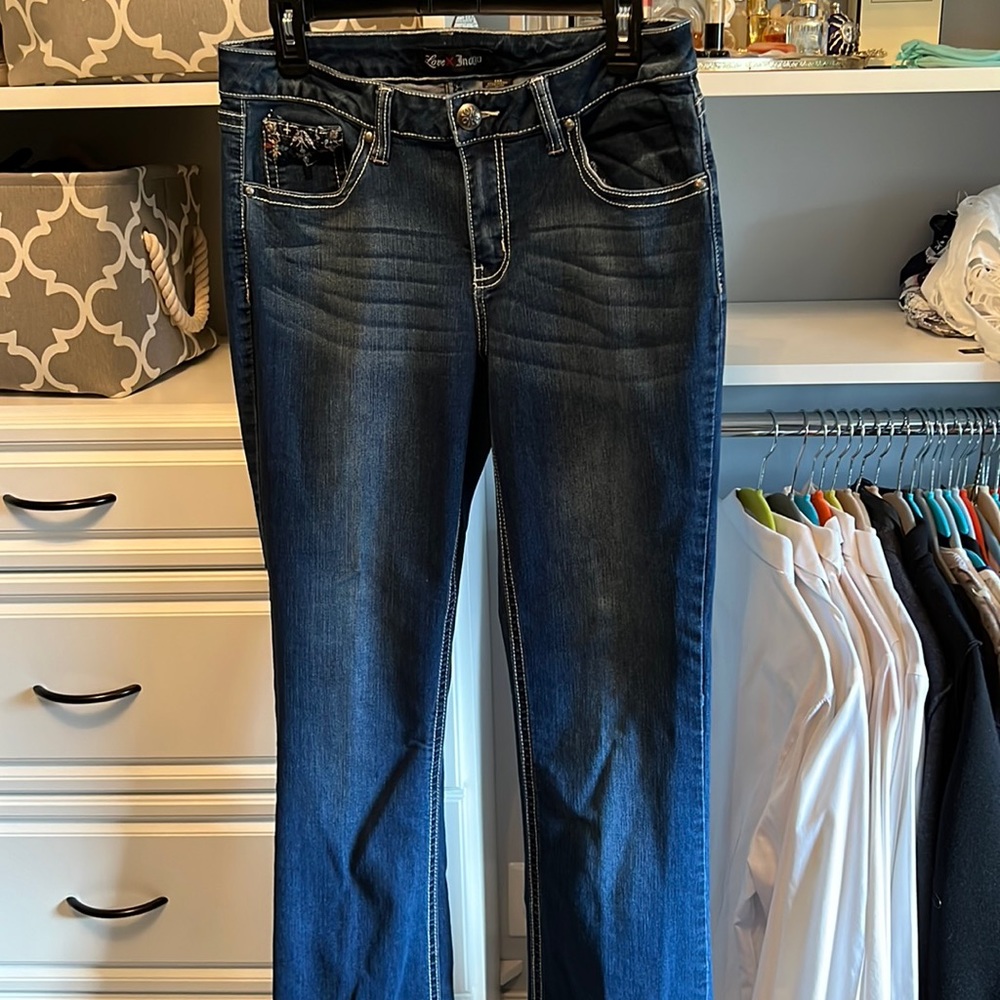 Love Indigo embroidered and a little bedazzled jeans